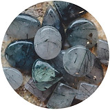 tourmalinated quartz gem stones
