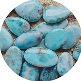 light blue larimar stones